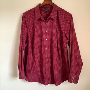 Talbots Plus Size 18W Plaid Wrinkle Resistant 18W